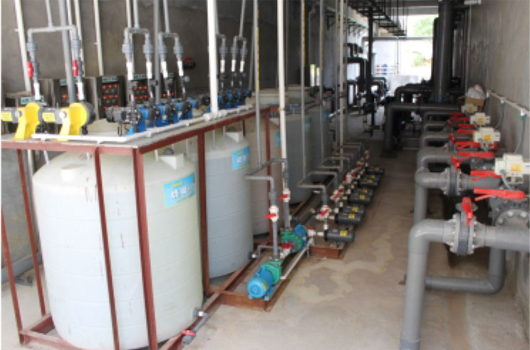 豐順東達電子有限公司加藥系統(tǒng)及中水回用預(yù)處理系統(tǒng)